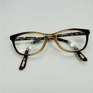 NRG Silver Dollar 135 Iced Tea Brown Cat Eye Eyeglasses FOR FRAMES ONLY READ!